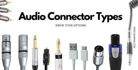 Types of Audio Connectors & Adapters (With .